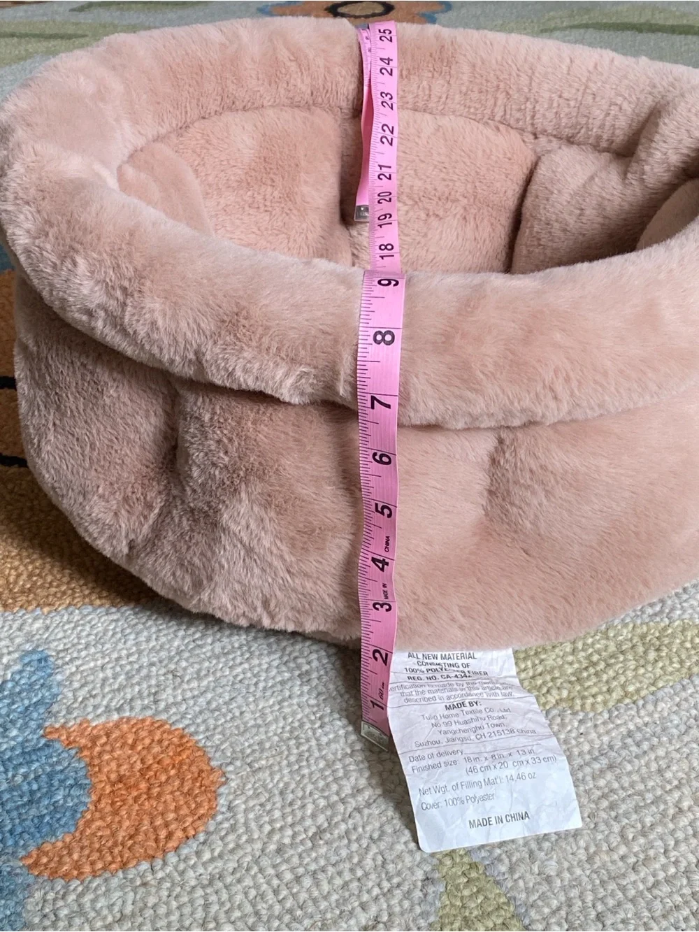 Martha Stewart - Faux Fur Reversible Small Round Pet Bed